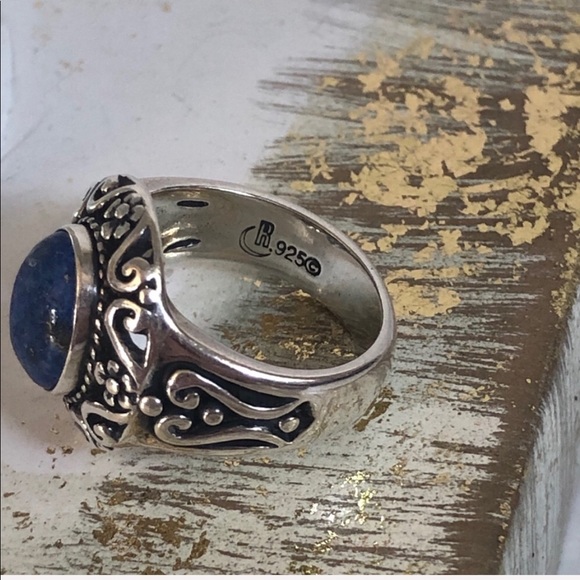 Relios Carolyn Pollack Lapis Silver Ring - Picture 4 of 6